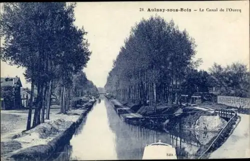 Ak Aulnay sous Bois Seine Saint Denis, Canal de l’Ourcq