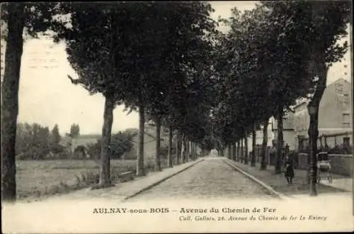 Ak Aulnay sous Bois Seine Saint Denis, Avenue du Chemin de Fer