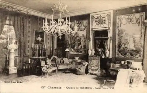 Ak Verteuil sur Charente, Schloss, Salon Louis XVI