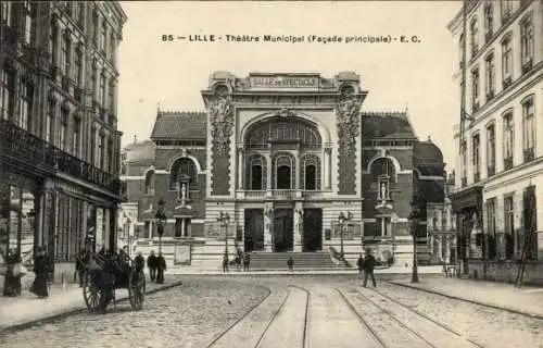 Ak Lille Nord, Theatre Municipal, Facade principale