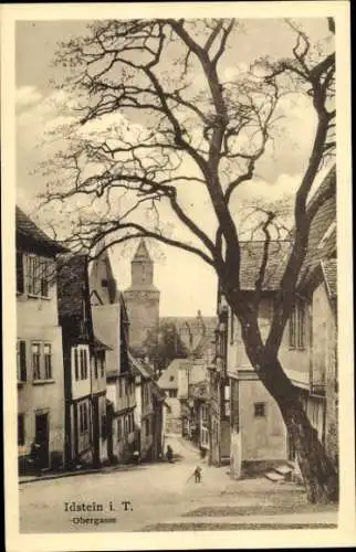 Ak Idstein im Rheingau Taunus Kreis Hessen, Blick in die Obergasse