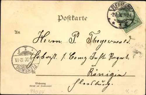 Litho Erfurt in Thüringen, Blick von der Rathausbrücke