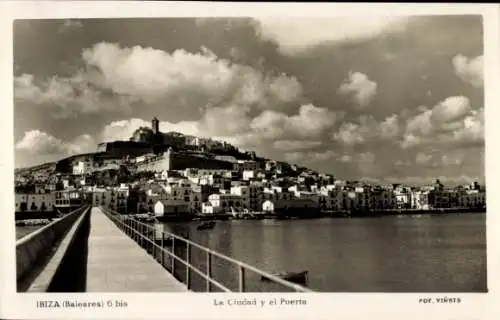 Ak Ibiza Balearen, Brücke, Hafen