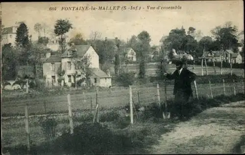 Ak Fontaine la Mallet Seine Maritime, Übersicht