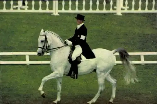 Ak Reiter Josef Neckermann auf Mariano, Mexiko 1968, Autogramm