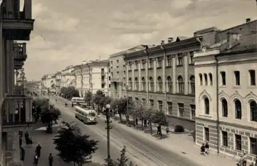 Ak Smolensk Russland, Große Sowjet Straße