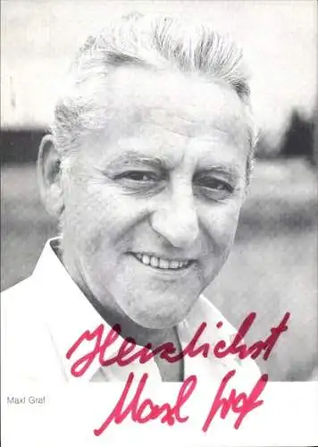 Ak Schauspieler Maxl Graf, Portrait, Autogramm