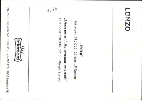 Ak Schauspieler und Sänger Lonzo, Portrait, Autogramm