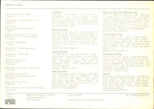 Ak Schauspieler und Sänger Michael Holm, Portrait, Autogramm