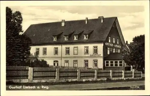 Ak Limbach Neuhaus am Rennweg Thüringen, Gasthaus Limbach, Seitenansicht