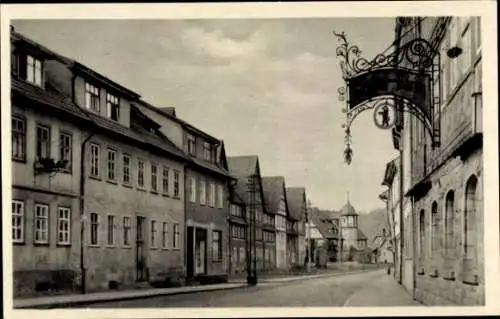 Ak Wasungen im Thüringer Wald, Straßenansicht, Schild vom Gasthaus