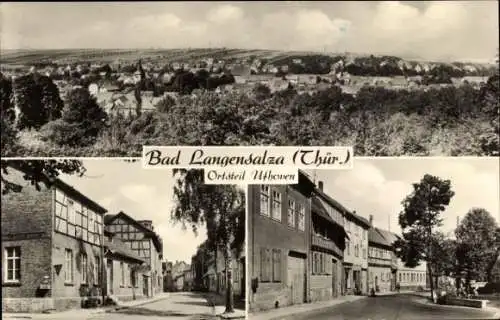 Ak Ufhoven Bad Langensalza in Thüringen, Panorama, Straßenpartie