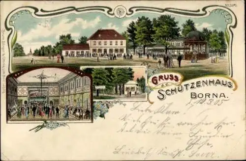 Litho Borna in Sachsen, Schützenhaus, Saal