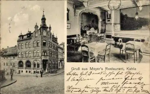 Ak Kahla in Thüringen, Meyer's-Restaurant