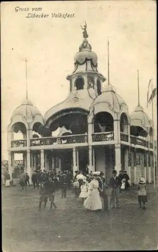 Ak Lübeck in Schleswig Holstein, Volksfest, Festplatz