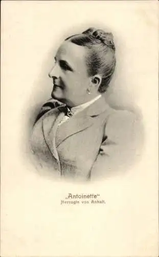 Ak Herzogin Antoinette von Anhalt, Portrait