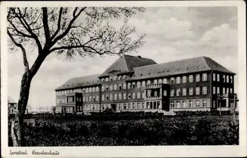 Ak Szprotawa Sprottau Schlesien, Krankenhaus