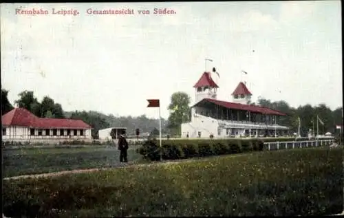 Ak Leipzig in Sachsen, Rennbahn, Tribüne