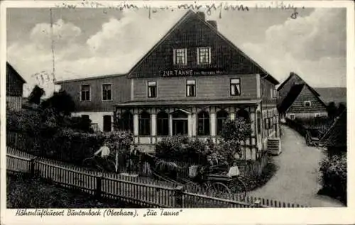 Ak Buntenbock Clausthal Zellerfeld im Oberharz, Gasthaus Zur Tanne, Hermann Moritz