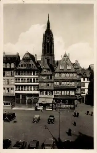 Ak Frankfurt am Main, Römerberg, Domturm