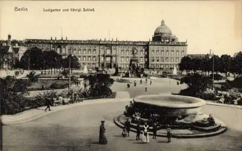 Ak Berlin Mitte, Lustgarten, königliches Schloss