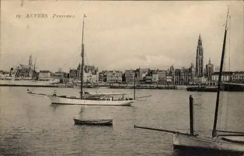 Ak Antwerpen Flandern, Panorama