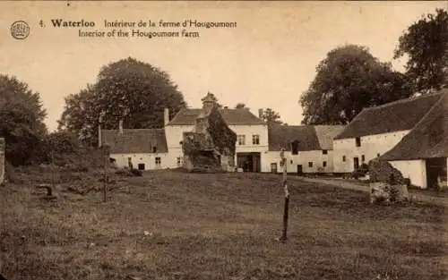 Ak Waterloo Wallonisch-Brabant, Innenansicht der Hougoumont-Farm