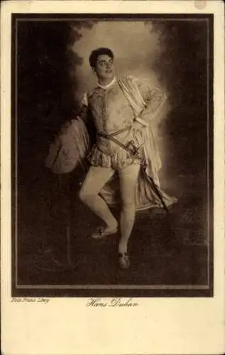 Ak Opernsänger Hans Duhan, Porträt
