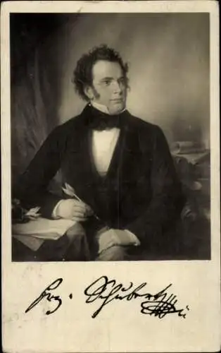 Künstler Ak Rieder, W.A., Franz Schubert, Österreichischer Komponist, Portrait