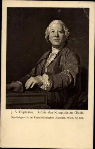 Künstler Ak Duplessis, J. S., Deutscher Komponist Christoph Willibald Gluck, Portrait