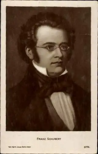 Ak Franz Schubert, Österreichischer Komponist, Portrait