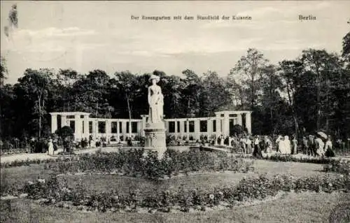 Ak Berlin Tiergarten, Rosengarten, Standbild der Kaiserin