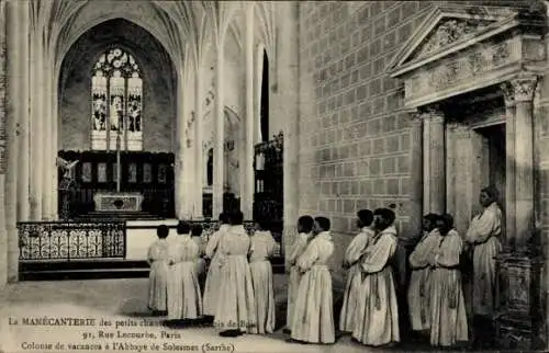 Ak Solesmes Sarthe, La Manécanterie des petits Chanteurs à la Croix de Bois, Colonie de Vacances