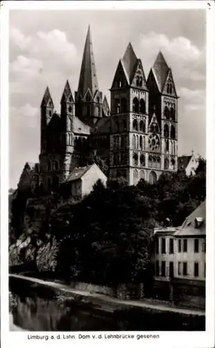 Ak Limburg an der Lahn, Dom von der Lahnbrücke gesehen