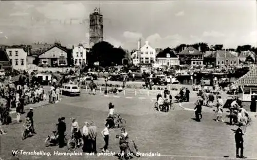 Ak West-Terschelling Fryslân Niederlande, Havenplein, Brandaris