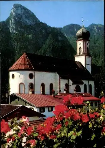Ak Oberammergau in Oberbayern, Pfarrkirche, Kofel