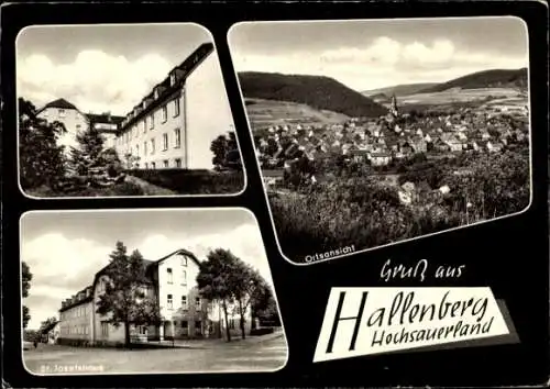 Ak Hallenberg im Sauerland, Totalansicht, St. Josefshaus