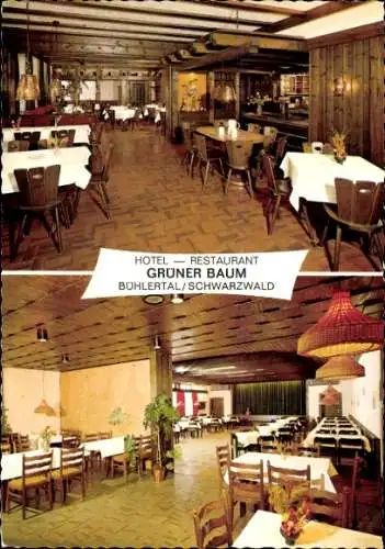 Ak Bühlertal im Schwarzwald, Hotel-Restaurant Grüner Baum, Speiseräume