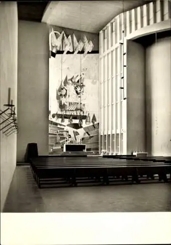 Ak Würzburg am Main Unterfranken, St. Alfonskirche, Innenraum, Altar