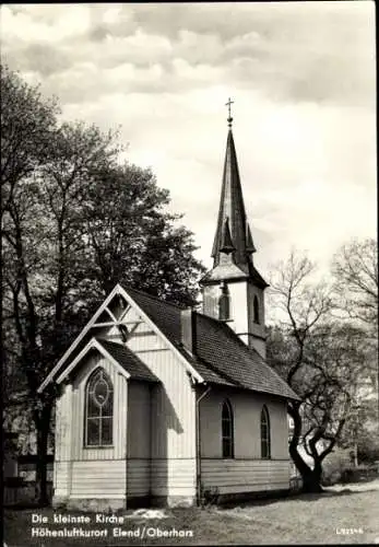 Ak Elend Oberharz am Brocken, Die kleinste Kirche