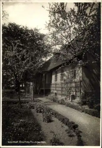 Ak Weimar in Thüringen, Goethes Hausgarten