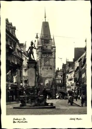 Ak Freiburg im Breisgau, am Tor, Denkmal