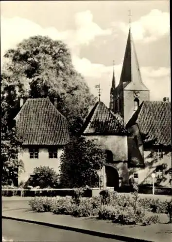 Ak Bersenbrück in Niedersachsen, Teilansicht, Kirche