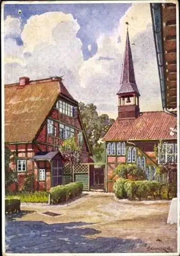 Künstler Ak Ahmer, P., Hamburg Mitte Horn, Rauhes Haus, Nr. 4 Betsaal und Tanne