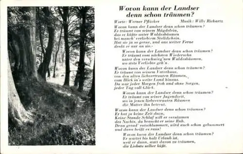 Lid Ak Wovon kann der Landser denn schon träumen?, Worte von Werner Pflücker