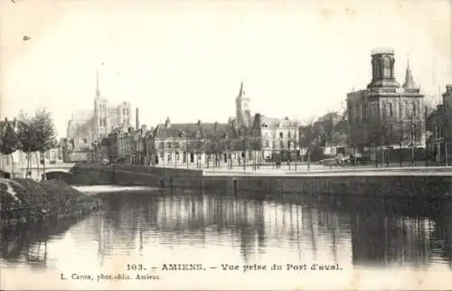 Ak Amiens Somme, Vue prise du Port d'avel