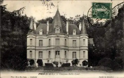 Ak Pocé Indre et Loire, Chateau Belle-Cour