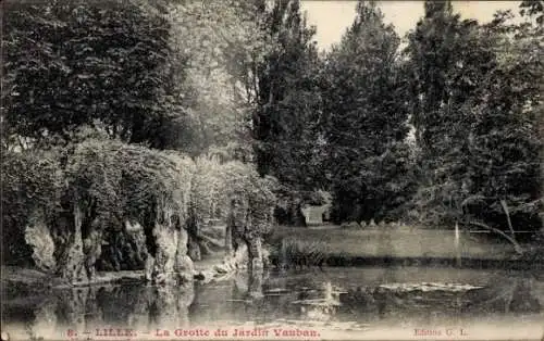 Ak Lille Nord, La Grotte du Jardin Vauban