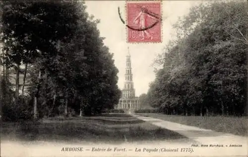 Ak Amboise Indre et Loire, Entree de Foret, La Pagode, Choiseul 1775