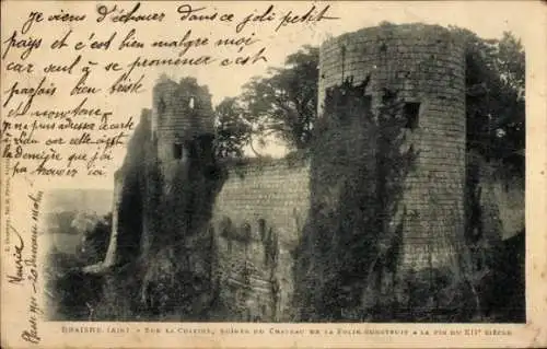 Ak Braine Aisne, Ruine Schloss Folie